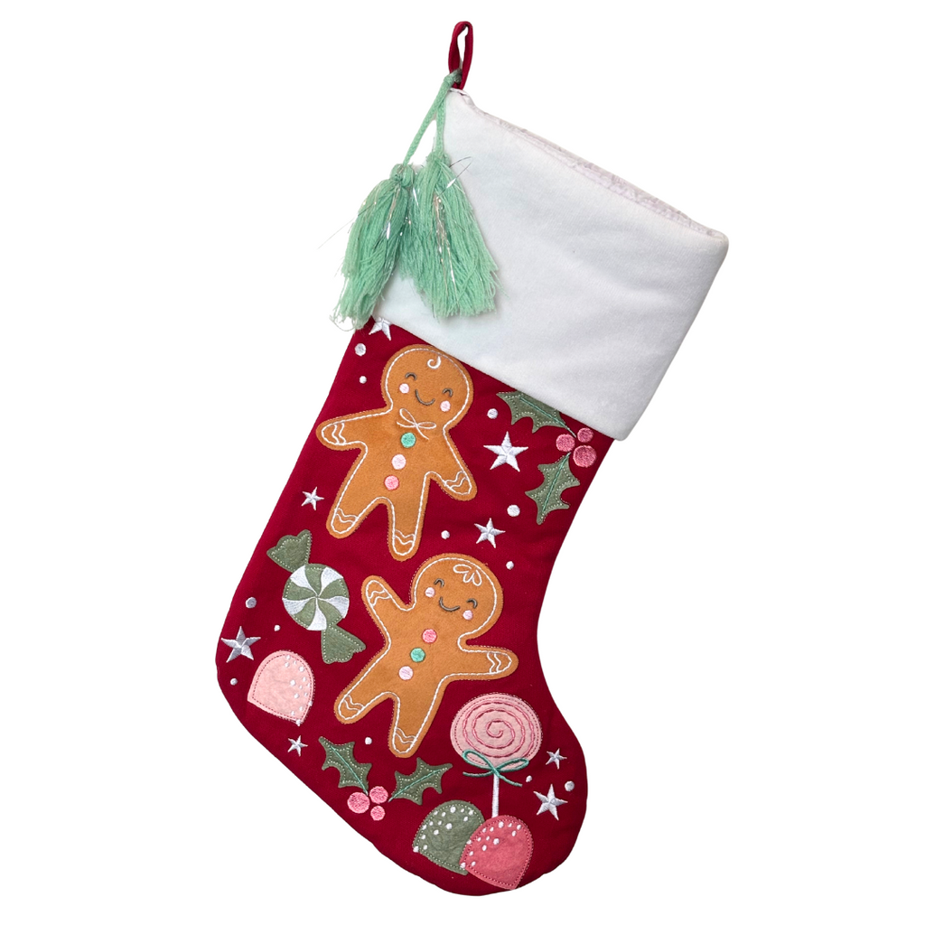 Gingerbread and Candy Christmas Stocking - Freshie & Zero Studio Shop