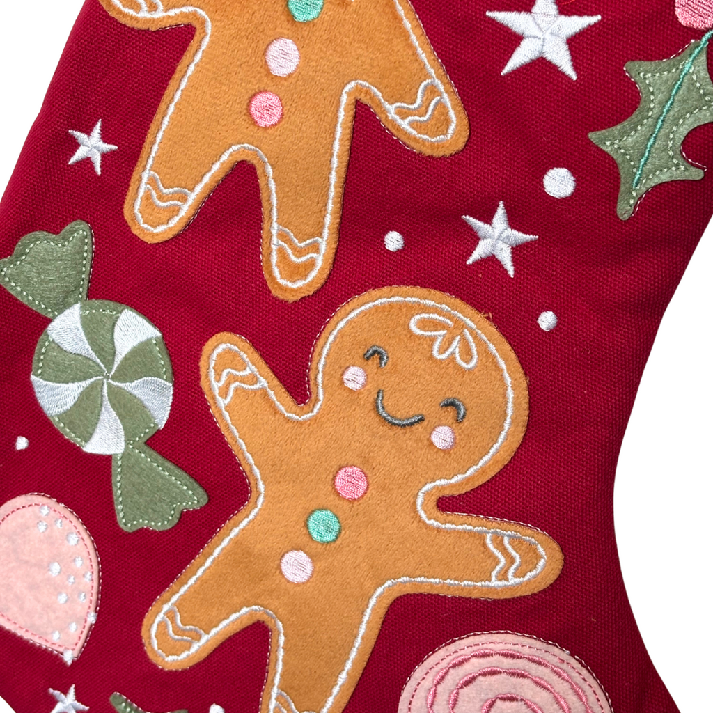 Gingerbread and Candy Christmas Stocking - Freshie & Zero Studio Shop