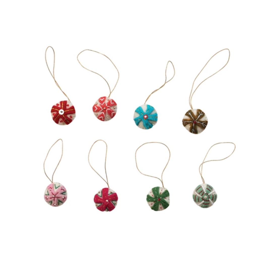 Beaded Felt Candy Ornaments | Boxed Set of 8 - Freshie & Zero Studio Shop