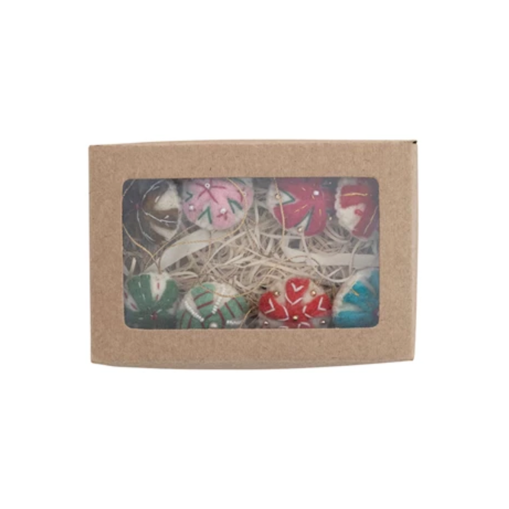 Beaded Felt Candy Ornaments | Boxed Set of 8 - Freshie & Zero Studio Shop