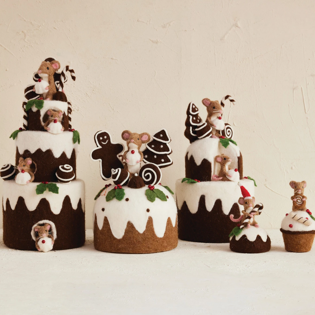 Festive Felt Mouse Christmas Decoration | 2 Styles - Freshie & Zero Studio Shop