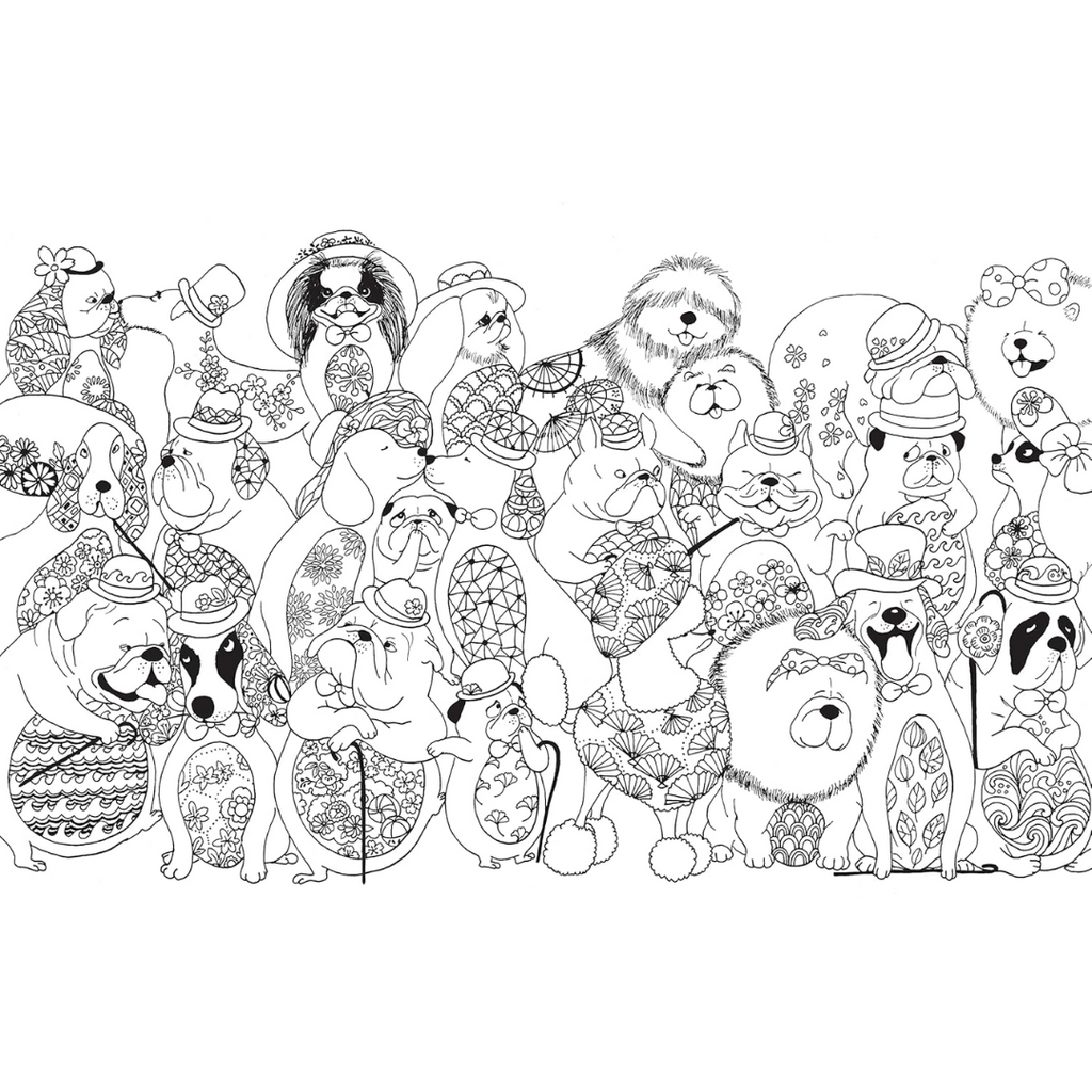 A Million Dogs Coloring Book - Freshie & Zero Studio Shop