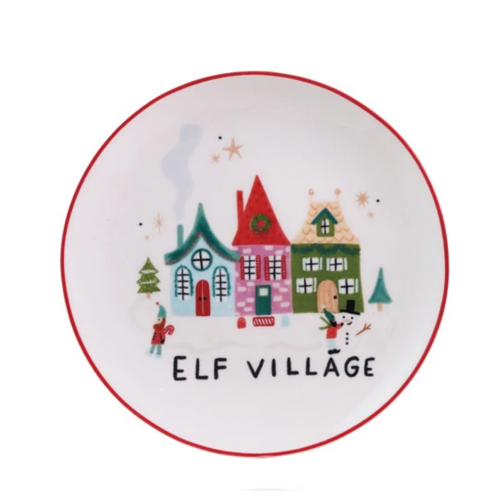 North Pole Village Stoneware Plate | 4 Styles - Freshie & Zero Studio Shop