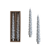 Tree Shaped 10" Taper Candles Set of 2 - Silver Bell - Freshie & Zero Studio Shop