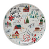 Map of North Pole Large Stoneware Dinner Plate - Freshie & Zero Studio Shop