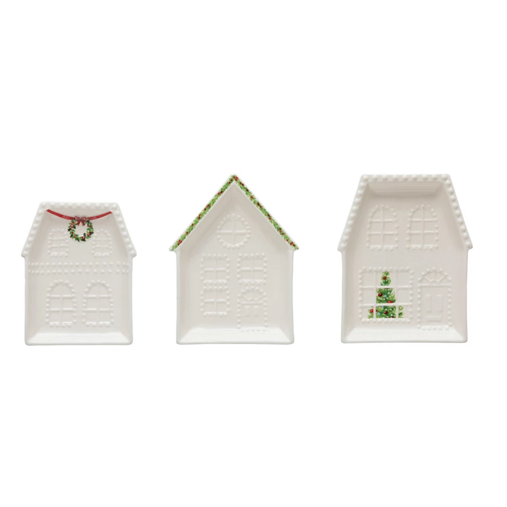 Stoneware Christmas Cottage Plate | 3 Styles - Freshie & Zero Studio Shop