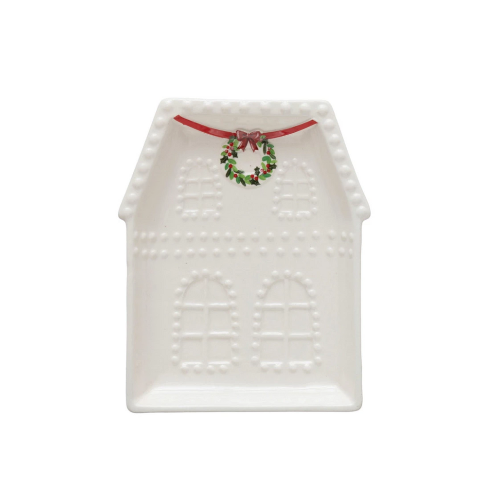 Stoneware Christmas Cottage Plate | 3 Styles - Freshie & Zero Studio Shop