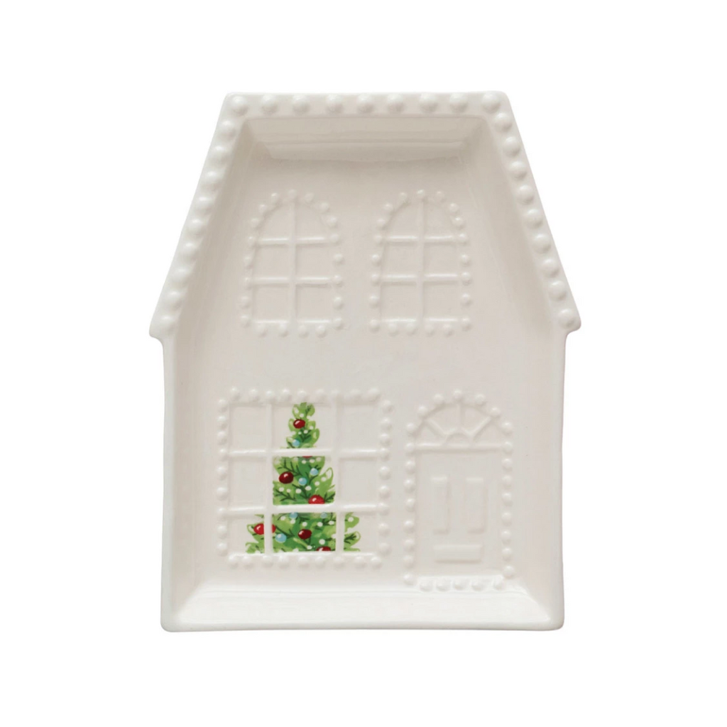 Stoneware Christmas Cottage Plate | 3 Styles - Freshie & Zero Studio Shop