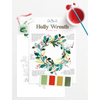 Holly Wreath Watercolor Painting Kit - Freshie & Zero Studio Shop