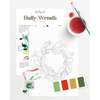 Holly Wreath Watercolor Painting Kit - Freshie & Zero Studio Shop