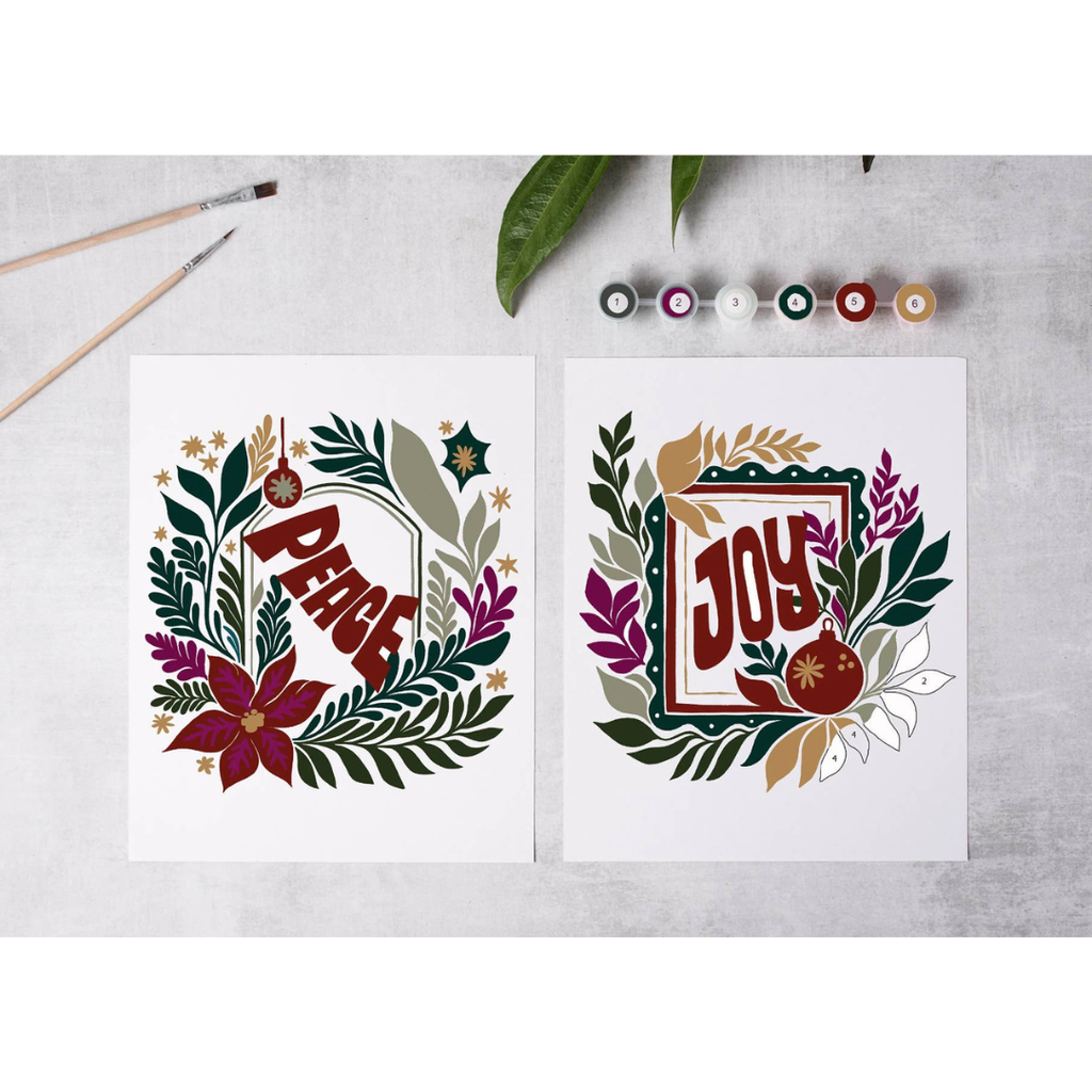 Joy and Peace Paint-By-Numbers Kit - Freshie & Zero Studio Shop