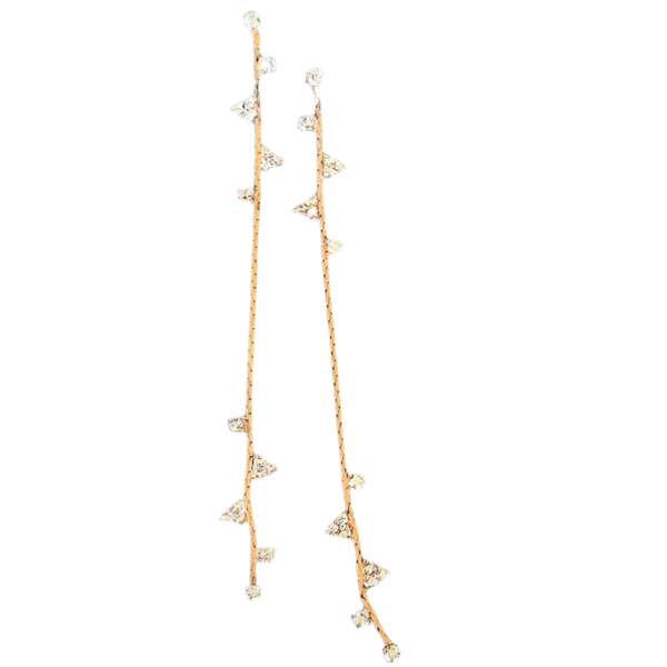 Mia Rose Gold Crystal Vine Drop Earrings - Freshie & Zero Studio Shop