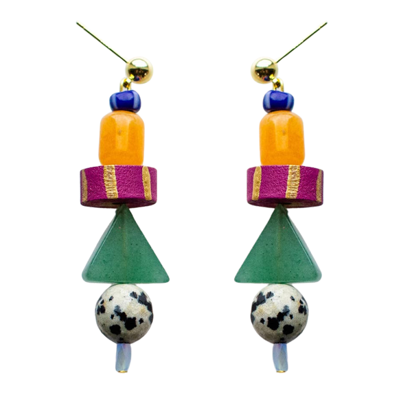 Hey Day Colorful Beaded Earrings by Jill Makes - Freshie & Zero Studio Shop