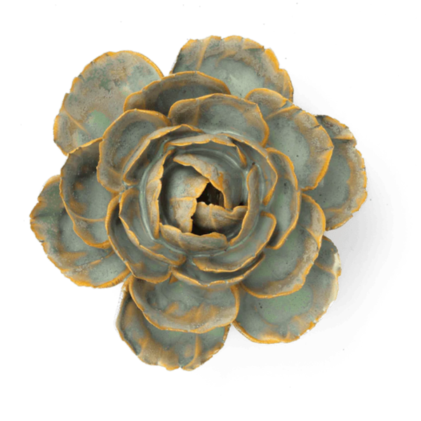 Ceramic Wall Flower: 4.5" Pale Blue English Rose - Freshie & Zero Studio Shop