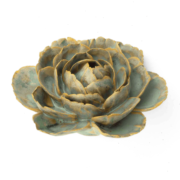 Ceramic Wall Flower: 4.5" Pale Blue English Rose - Freshie & Zero Studio Shop
