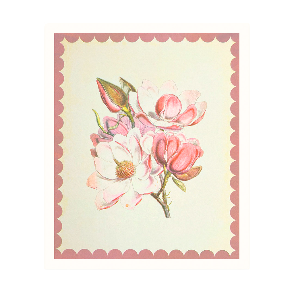 Magnolia Risograph Art Print - 10x12 - Freshie & Zero Studio Shop