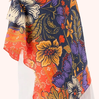 Cotton Scarf by Powder - Navy Trailing Florals - Freshie & Zero Studio Shop