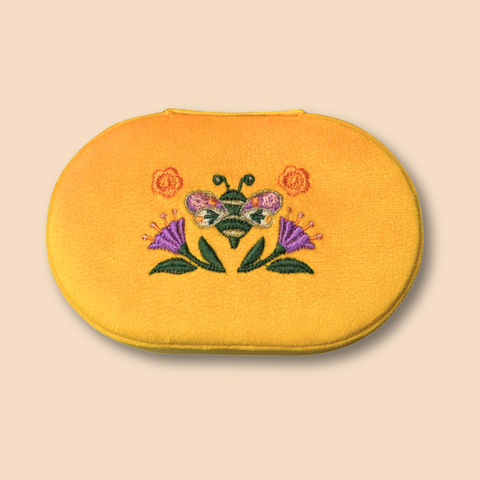 Oval Travel Jewelry Box: Brilliant Bumblebee - Freshie & Zero Studio Shop