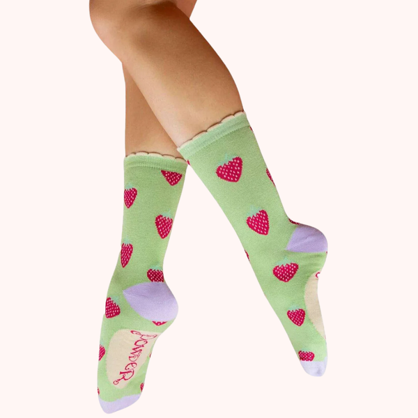 Succulent Strawberries Ladies' Socks by Powder - Freshie & Zero Studio Shop