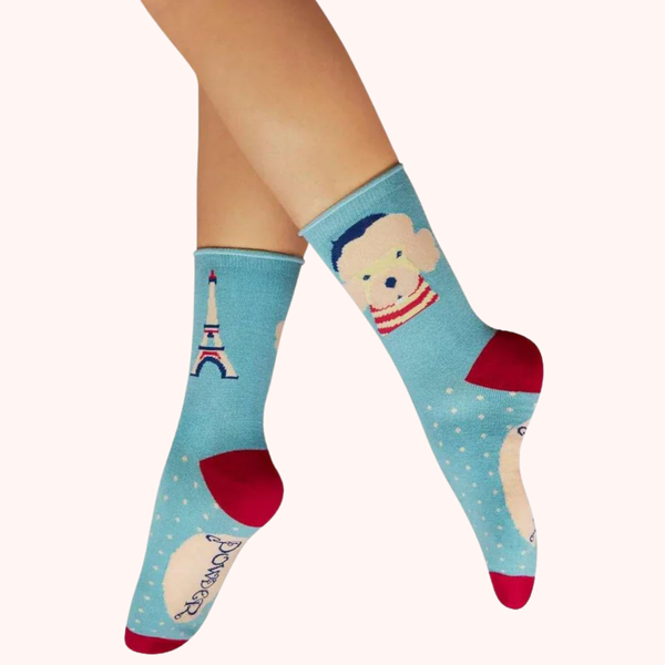 French Dog Ladies' Socks by Powder - Freshie & Zero Studio Shop