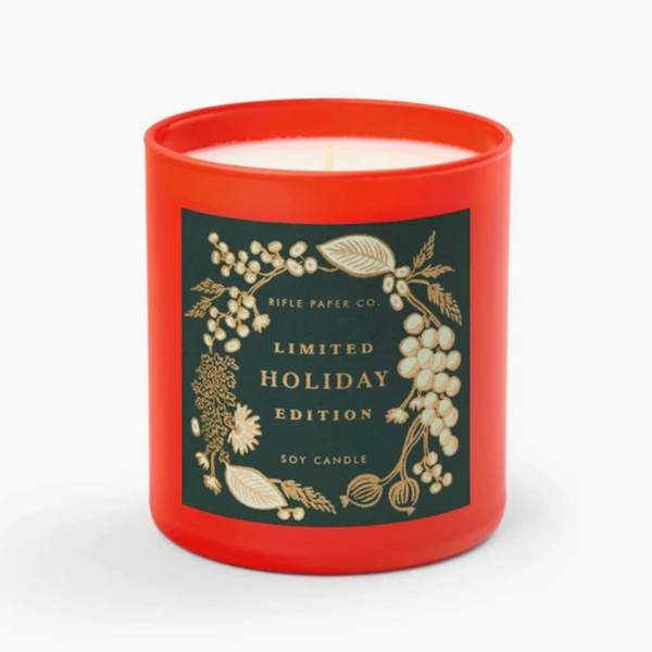 Limited Glass Holiday 9.5oz Candle by Rifle Paper Co. - Freshie & Zero Studio Shop