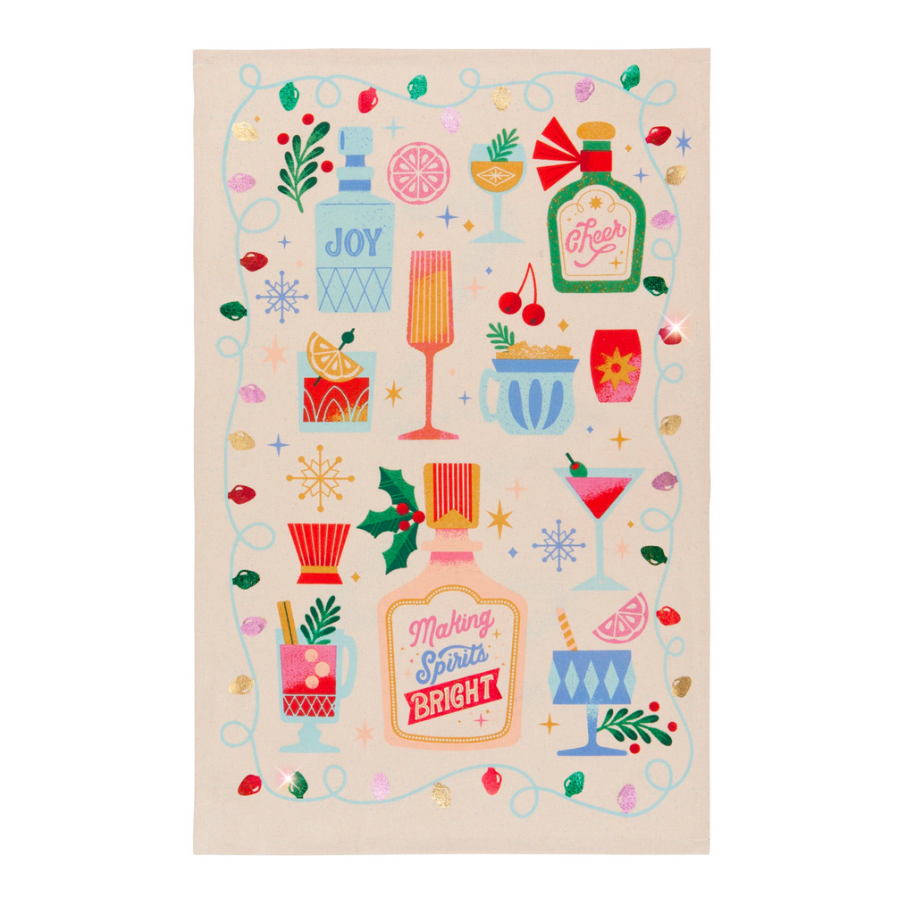 Making Spirits Bright - Cotton Dishtowel by Danica - Freshie & Zero Studio Shop