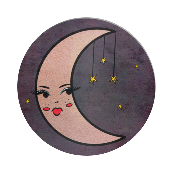 Pouty Moon Vinyl Sticker - Freshie & Zero Studio Shop