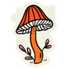 Mushroom Sticker - Freshie & Zero Studio Shop