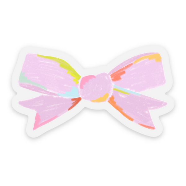 Clear Lilac Bow Sticker - Freshie & Zero Studio Shop