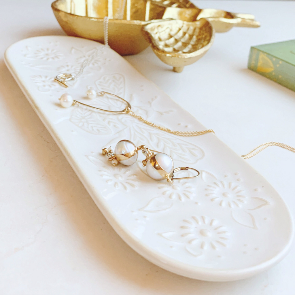Bumble Bee Stoneware Trinket Tray - Freshie & Zero Studio Shop
