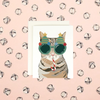 Christmas Card Boxed Set: Festive Glasses Cat - Freshie & Zero Studio Shop