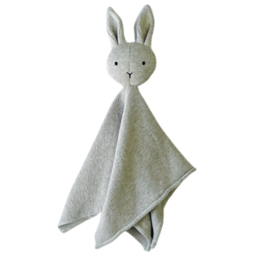 Organic Baby Lovey Blanket: Bunny - Freshie & Zero Studio Shop