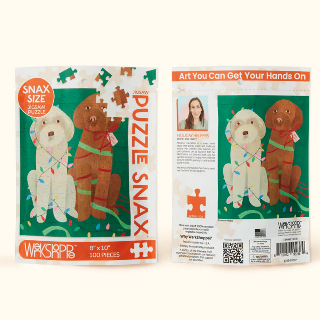 Holiday Helpers Snax Size Puzzle, 100 pc - Freshie & Zero Studio Shop