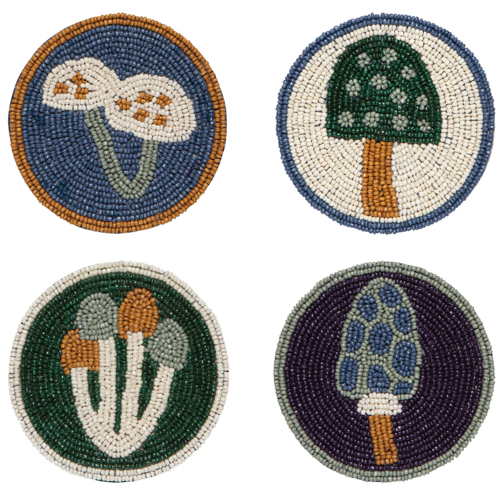 Wildgrove Beaded Coasters - Set of 4 - Freshie & Zero Studio Shop