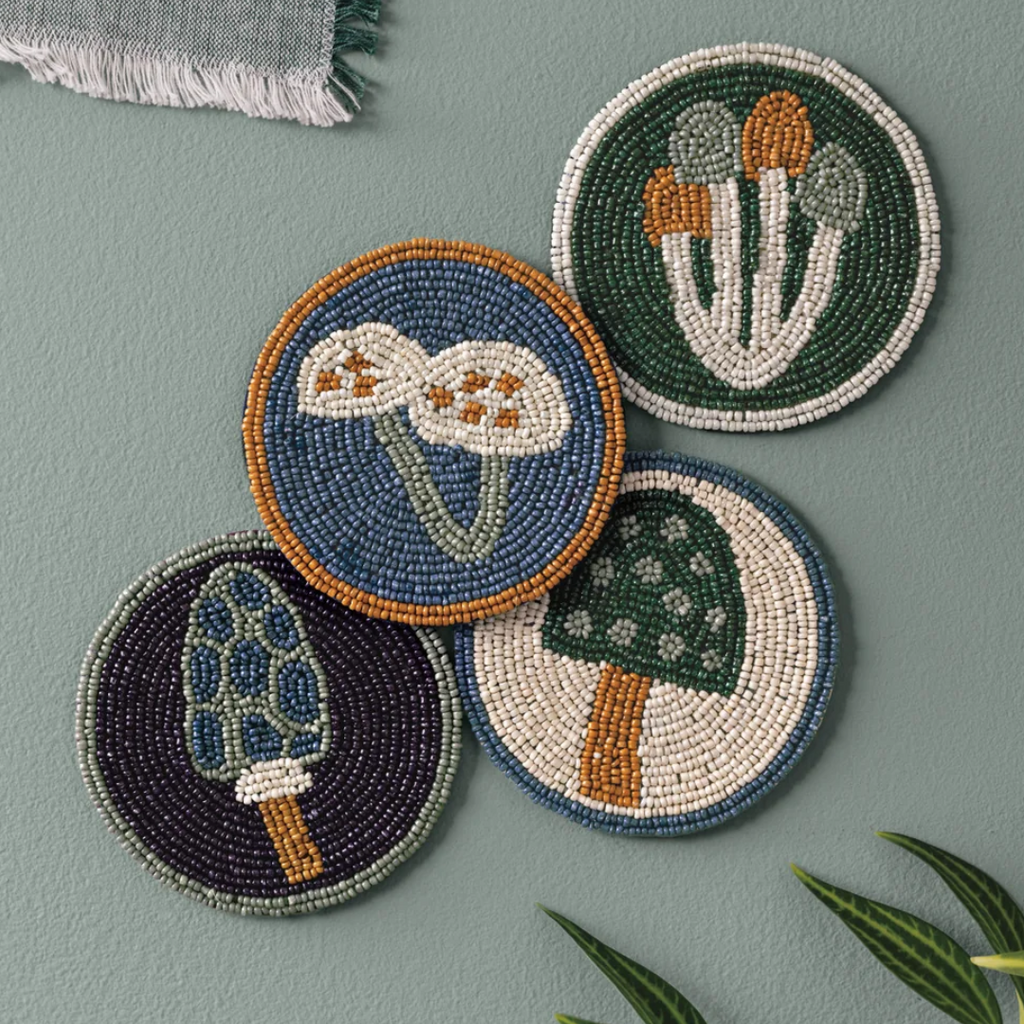 Wildgrove Beaded Coasters - Set of 4 - Freshie & Zero Studio Shop