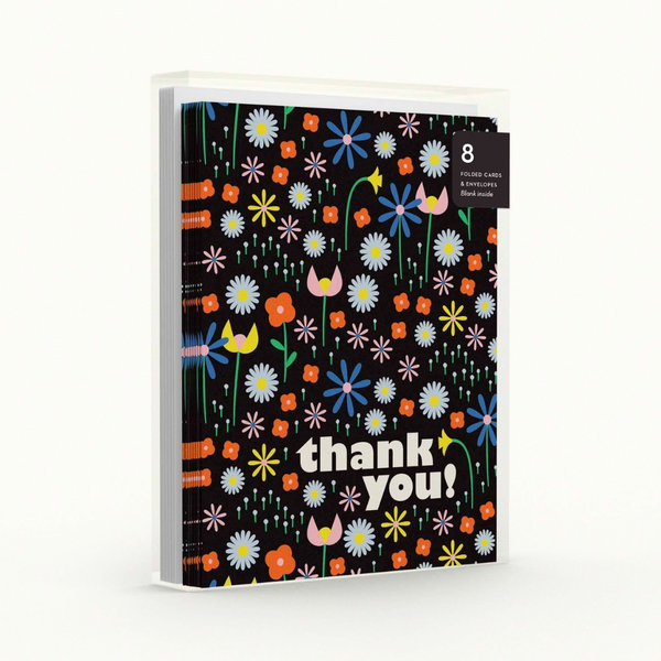 Chanson De Fleurs Floral Thank You Card Boxed Set of 8 - Freshie & Zero Studio Shop