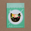 Magnetic Needleminder: Floral Cat - Freshie & Zero Studio Shop