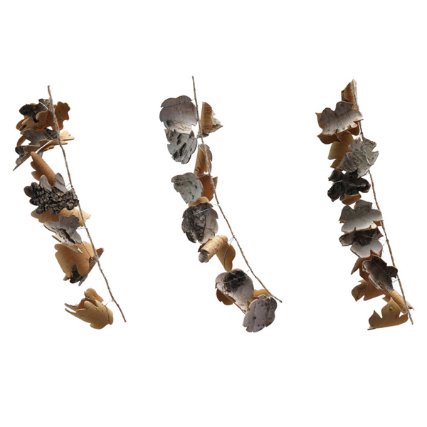 Natural Birch Bark Leaf Fall Garland - Freshie & Zero Studio Shop
