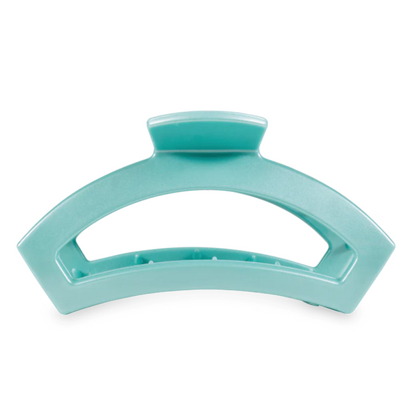 Large TELETIES open hair clip with sleek black design, perfect for securing hair in stylish, comfortable fashion.