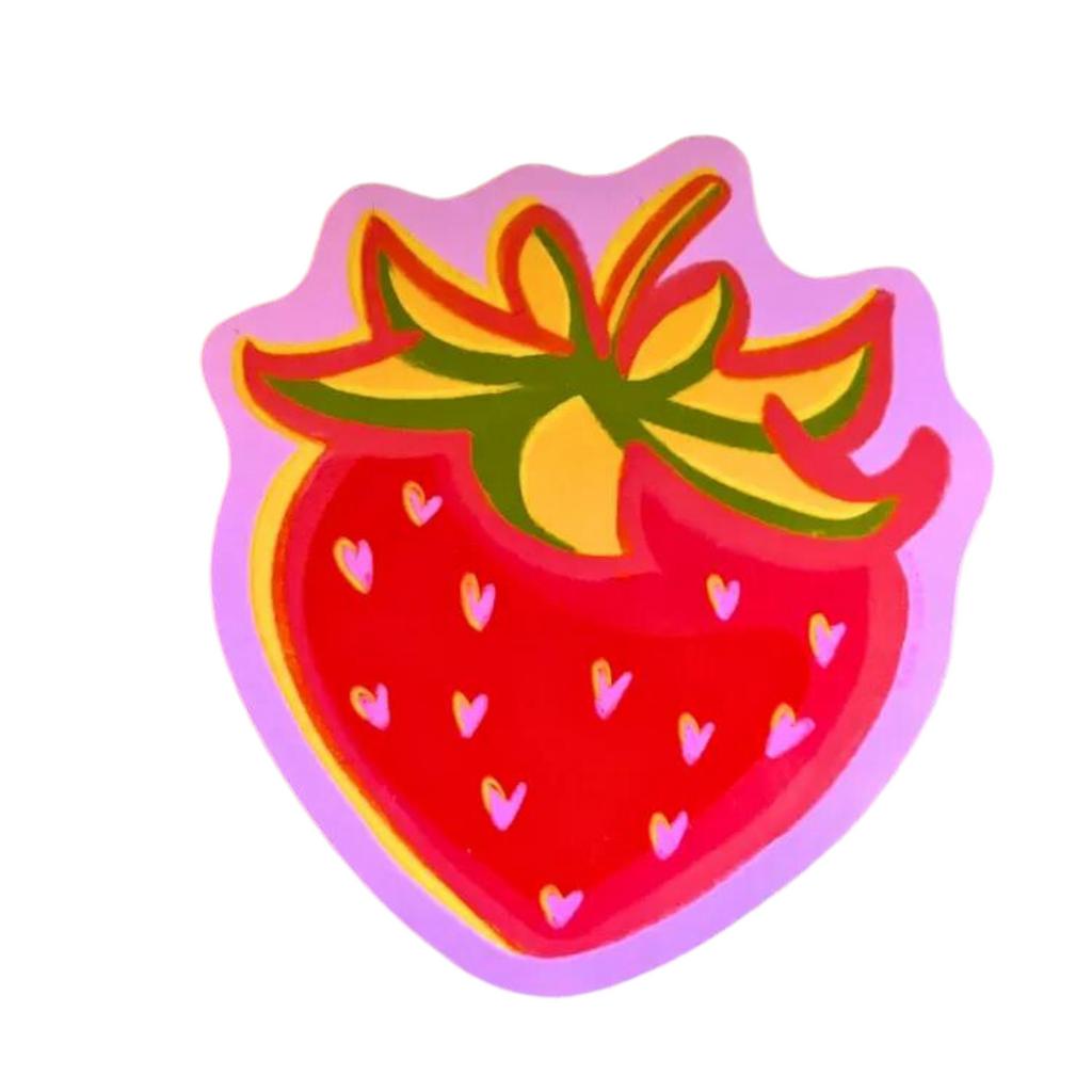 Strawberry Sticker - Freshie & Zero Studio Shop