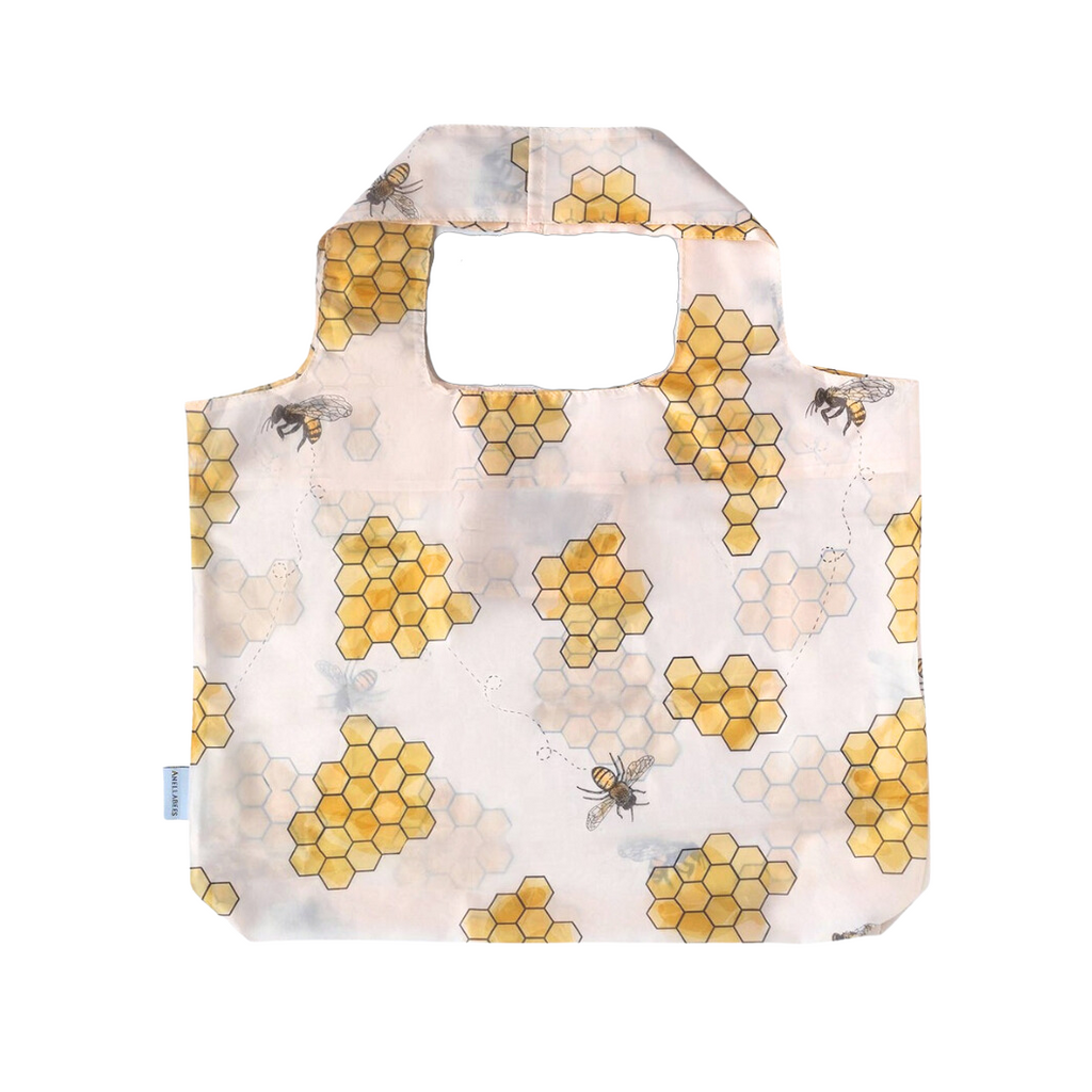 Honeycomb & Bees Reusable Tote Bag - Freshie & Zero Studio Shop