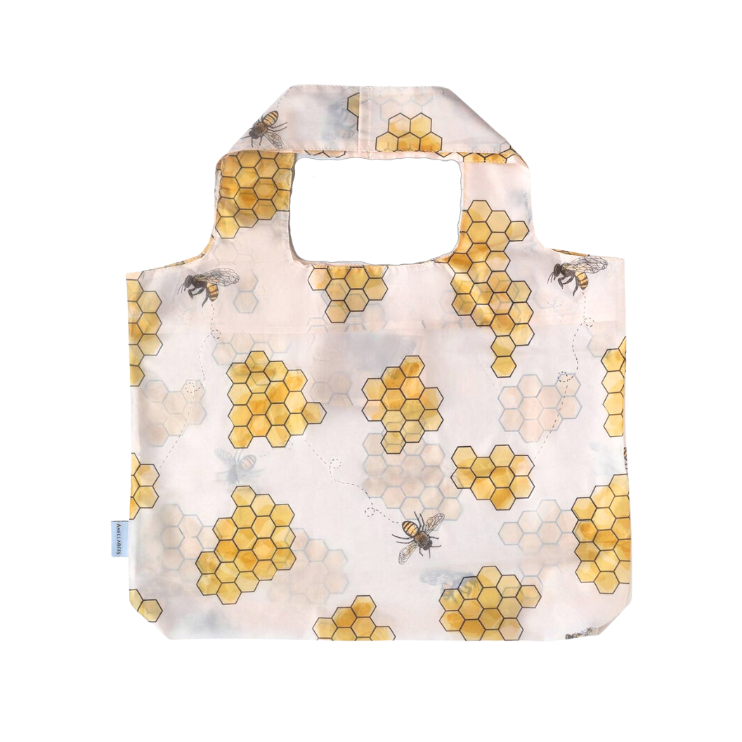 Bee & Honeycomb Reusable Eco Tote Bag | Freshie & Zero
