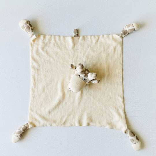 Organic Baby Lovey Blanket: Giraffe - Freshie & Zero Studio Shop