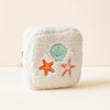 Square Teddy Pouch - Seashells + Pearls - Freshie & Zero Studio Shop