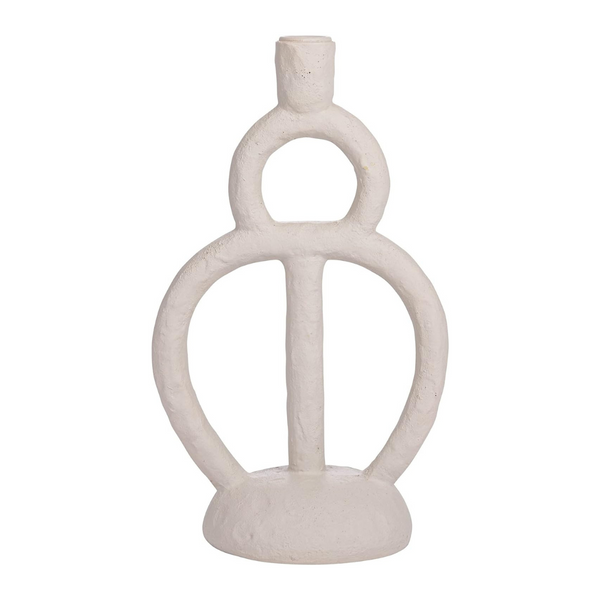 Taupe Tapered Candle Holder - Freshie & Zero Studio Shop