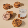 Timber Wooden Coasters -  Set of 4 - Freshie & Zero Studio Shop