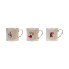 Small Stoneware Embossed Holiday Mugs - Freshie & Zero Studio Shop