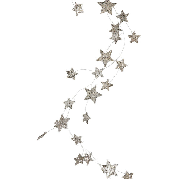 glittery star garland