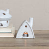 Stoneware House Shaped Tealight/Incense Holder - Freshie & Zero Studio Shop