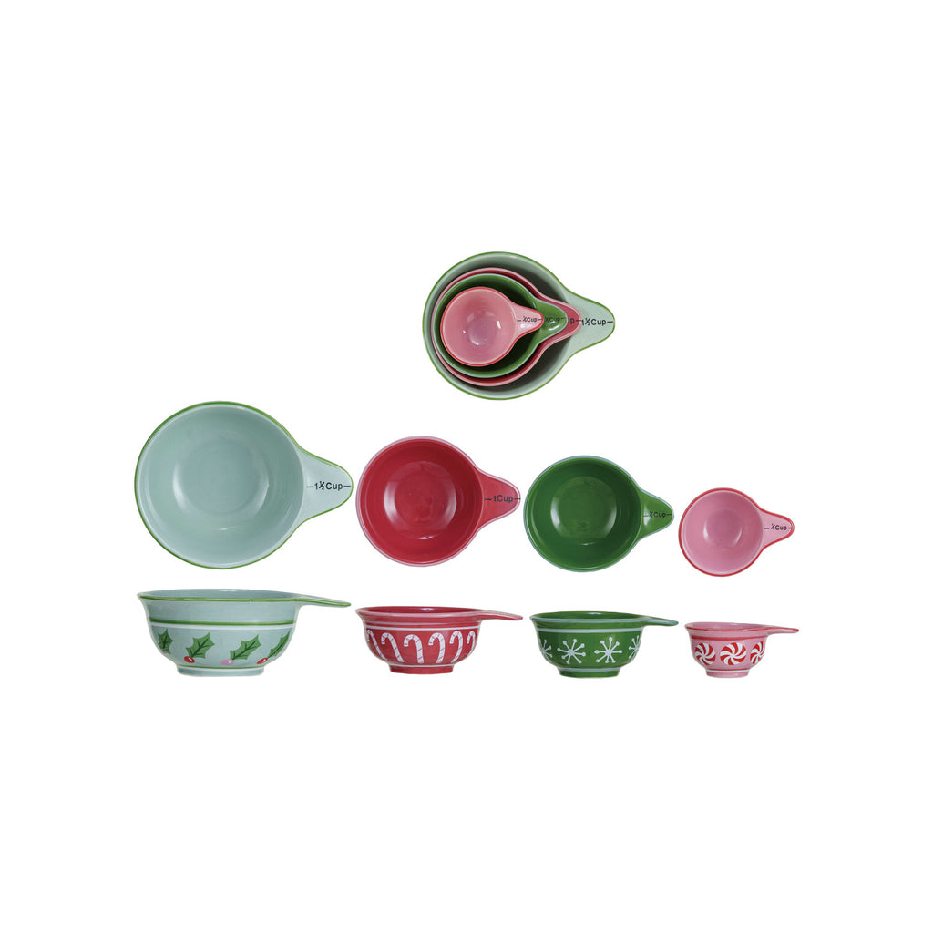 Festive Holiday Ceramic Measuring Cups - Freshie & Zero Studio Shop